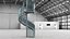 Closed Side Spiral Fire Escape Stairs