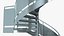 Closed Side Spiral Fire Escape Stairs