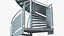 Closed Side Spiral Fire Escape Stairs