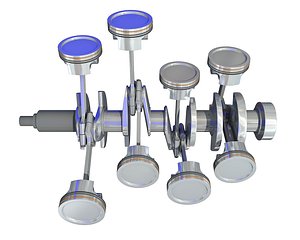 v8 engine cylinders 3D model