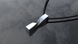 Minimalist Twisted Bar Pendant