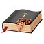 Bible Book Cross with Rosary