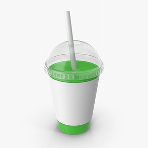 Plastic Cup Your Text Green 3D Model $19 - .3ds .blend .c4d .fbx