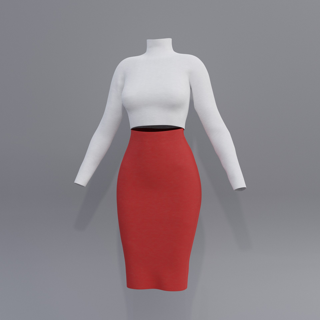 Sweater hotsell skirt 3d