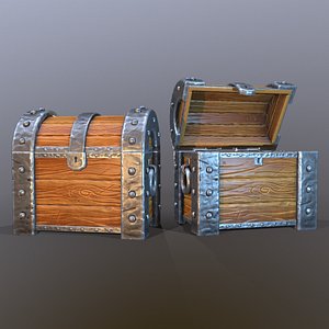 Stylized chest 3D model