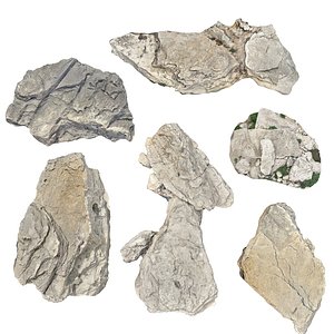 Rock Cliff Pack 6 3D model