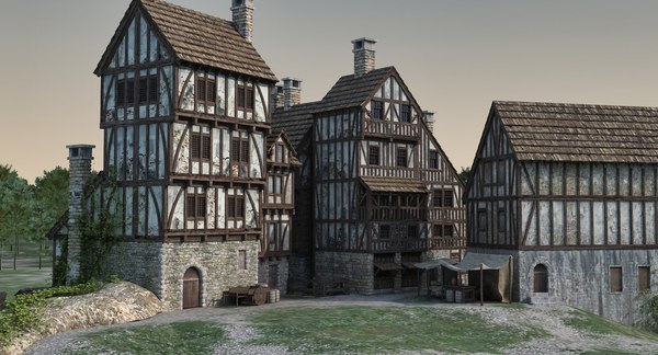 Medieval town village 3D - TurboSquid 1198334