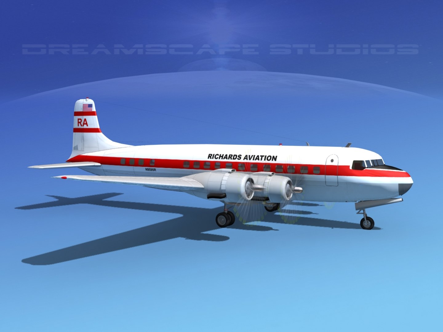 Propellers Douglas Dc-6 3d Model
