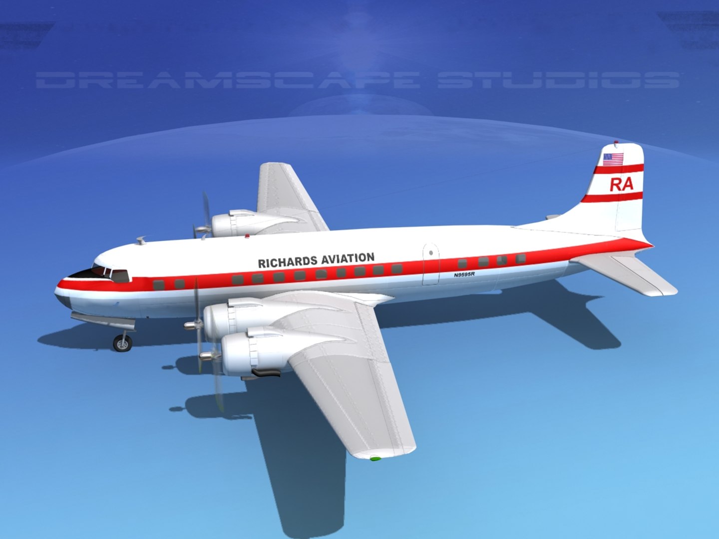 Propellers Douglas Dc-6 3d Model