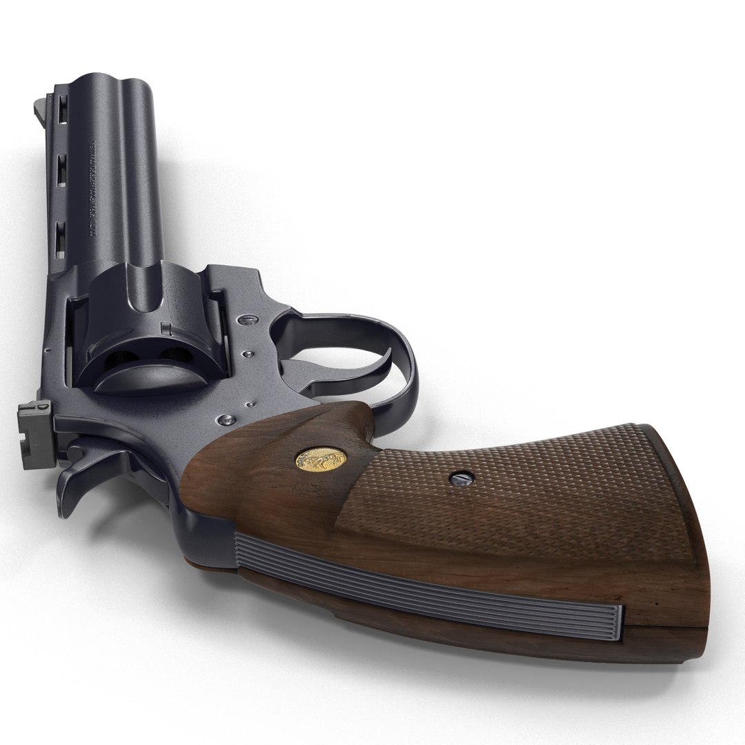 Colt Python Black 3d 3ds