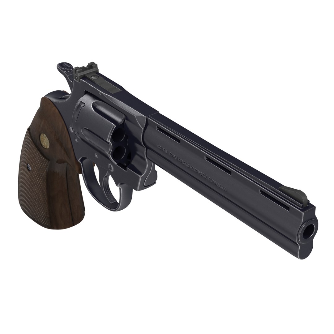 colt python black 3d 3ds