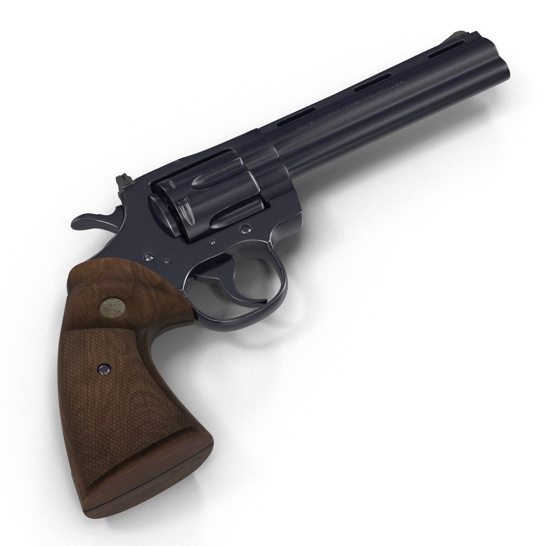 Colt Python Black 3d 3ds