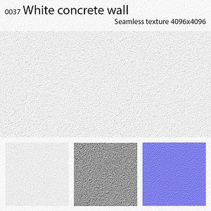 0037 White concrete wall