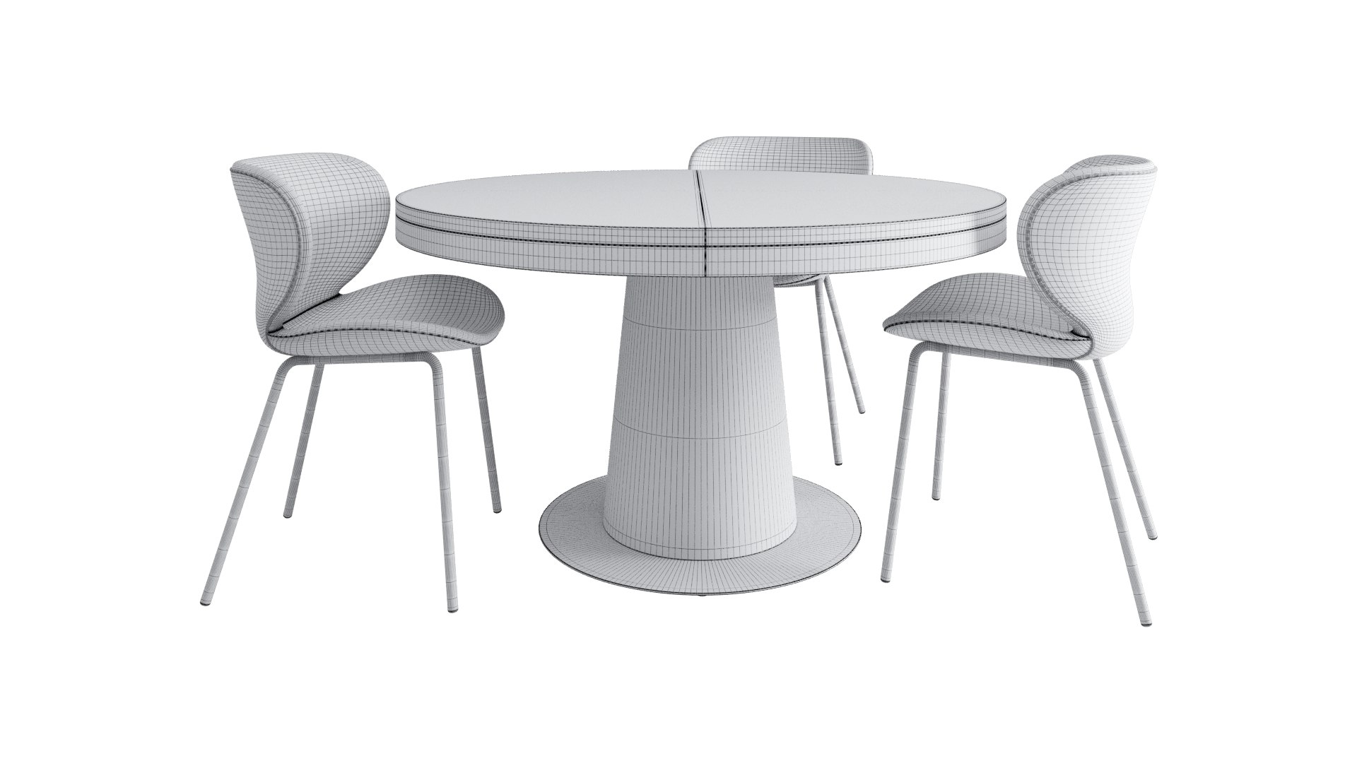 Granada Dining Table And Hamilton Chair 3D Model - TurboSquid 2107993