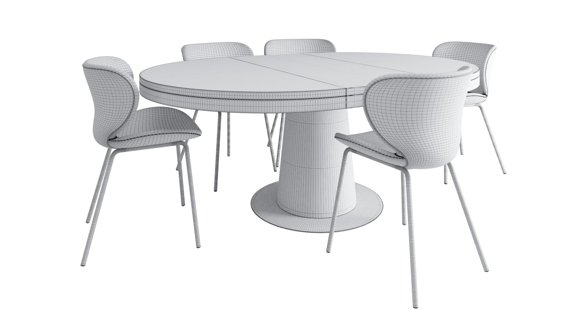Granada Dining Table And Hamilton Chair 3D Model - TurboSquid 2107993