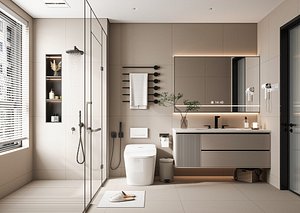 3D Modern bathroom