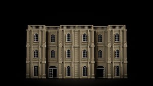 CLASSIC EUROPEAN KITBASH 05 MODULAR BUILDING WITH INTERIOR