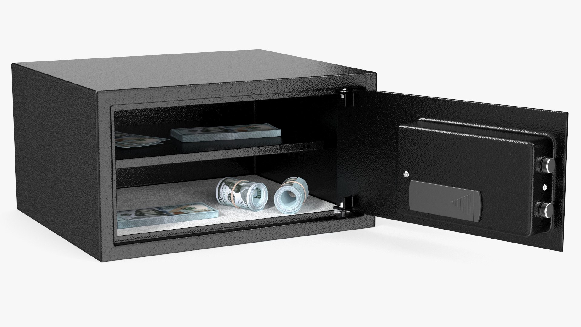 3D Digital safe with money model - TurboSquid 2063613