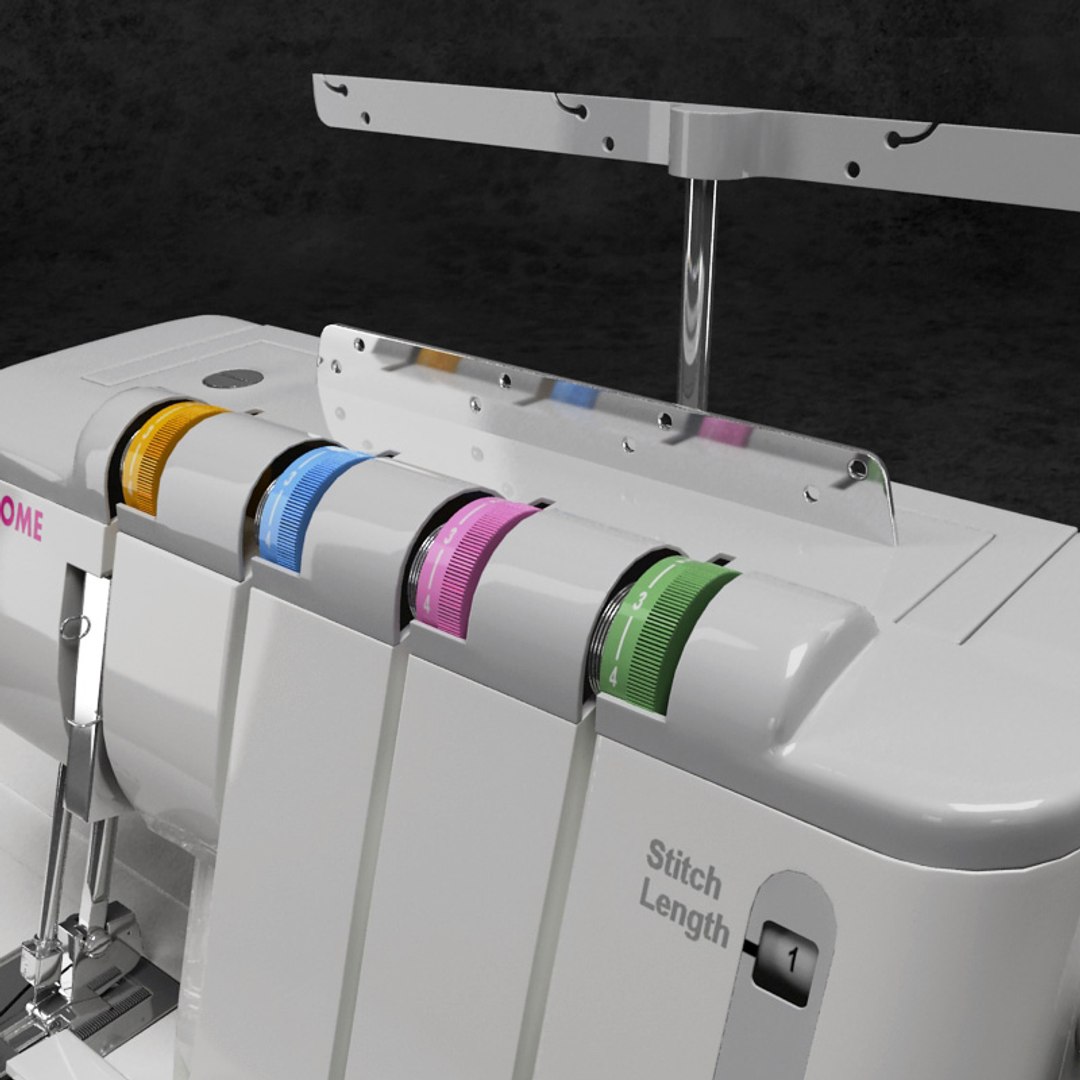 Overlock Janome 744d 3d Model