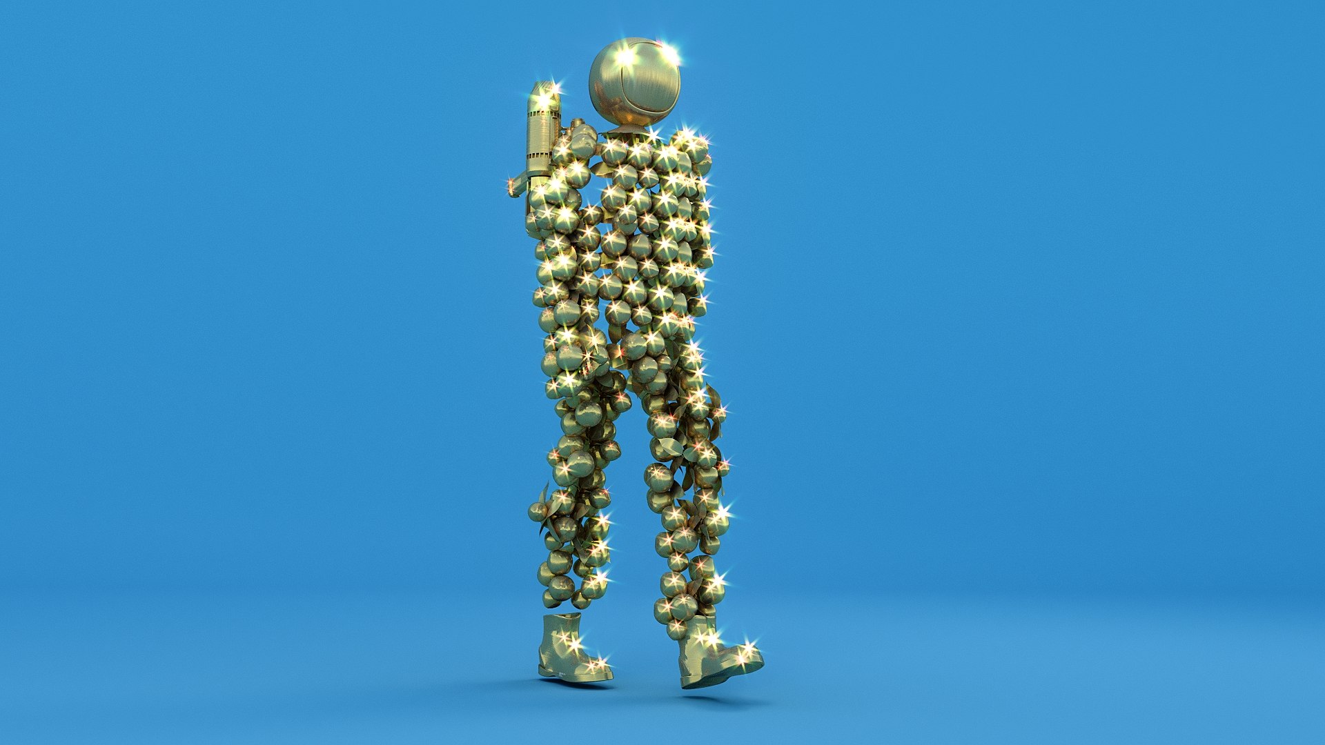 3D GOLD MAN NFT TurboSquid 1883989