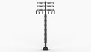 stadium lighting tower 01 3D model model