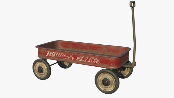 3D Red Wagon