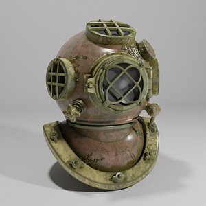 old diving helmet 3D model