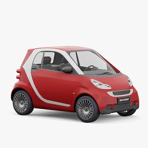 Smart Four two 2008 lowpoly 3D model