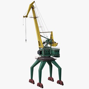 3D model crane port