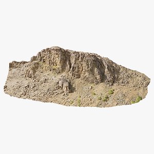 Arid Desert Mountain Cliff - 3D PBR Model 3D model