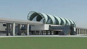 Light Rail Station 07 3D