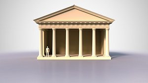 doric temple 3d model