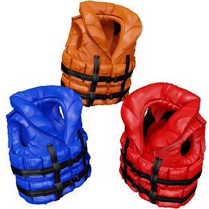 Life jacket life vest 3D model