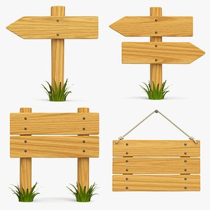 Trail sign Collection 3D model