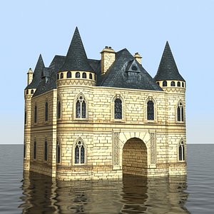 3d french medieval castle