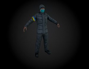 ukrainian revolutionary 3d model