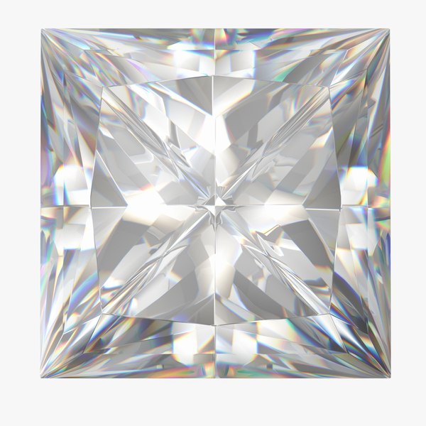 Princess Cut Diamond 3D