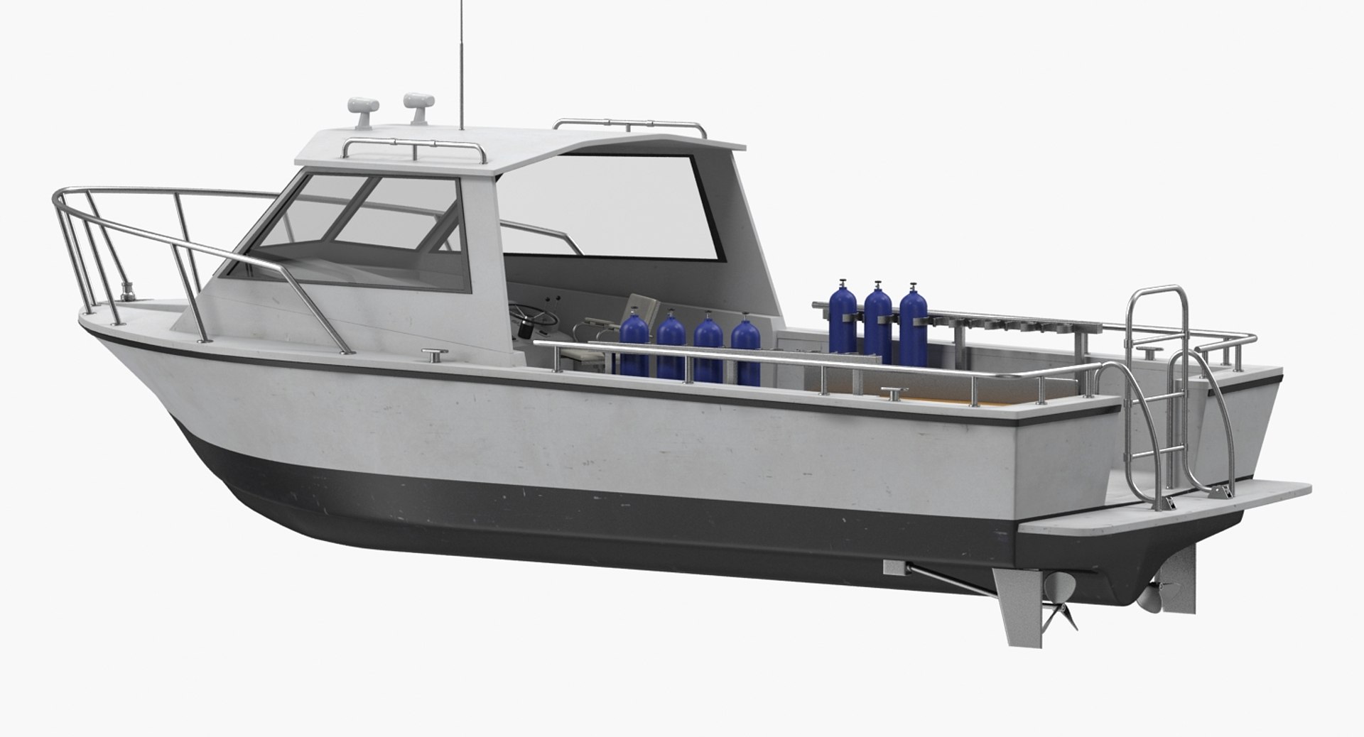 Dive Boat Yacht 3D Model - TurboSquid 2399376