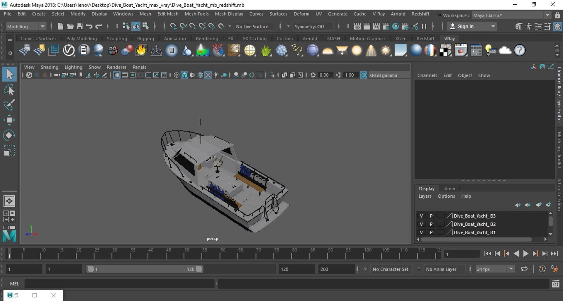 Dive Boat Yacht 3D Model - TurboSquid 2399376