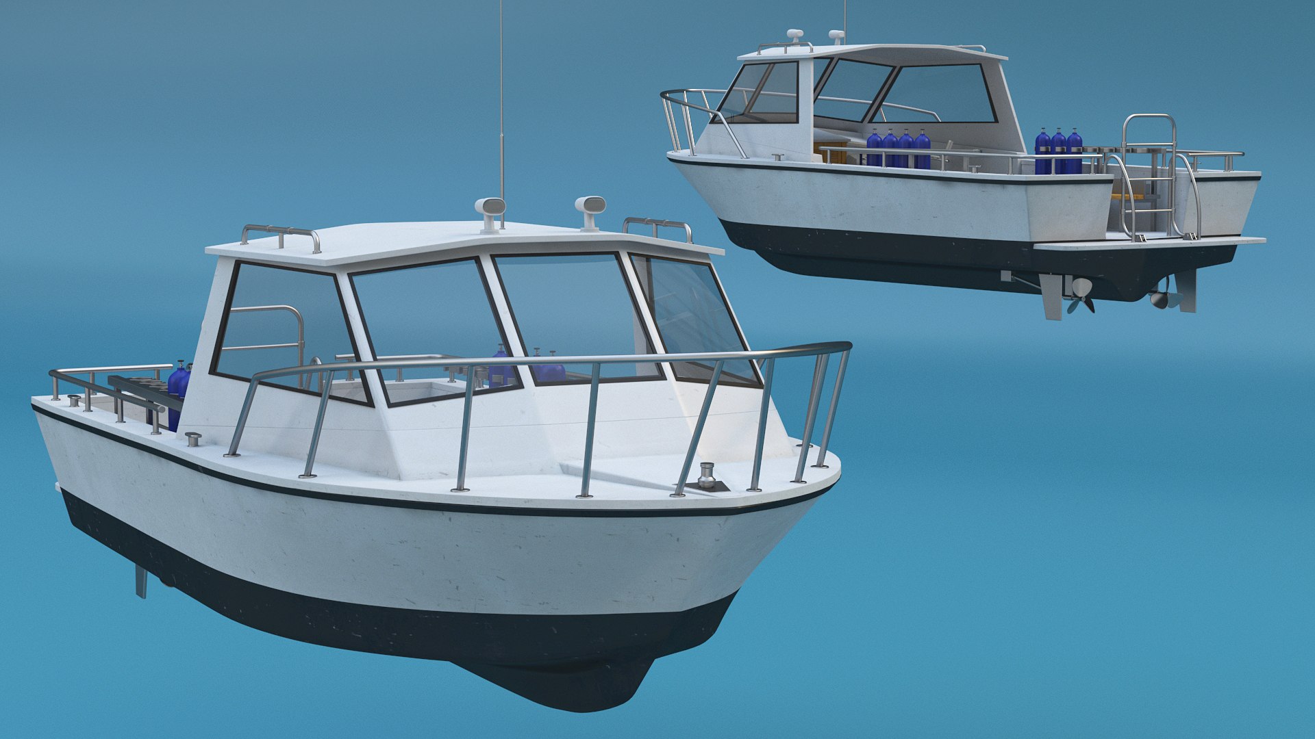 Dive Boat Yacht 3D Model - TurboSquid 2399376