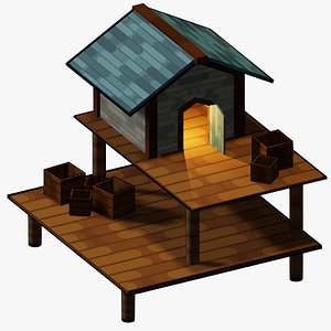 Lowpoly Beach House model