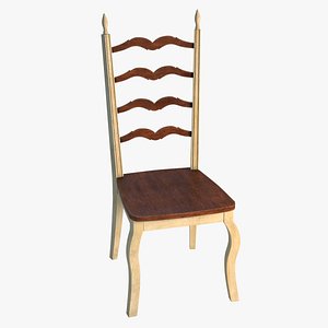 antique ivory dining chair 3D