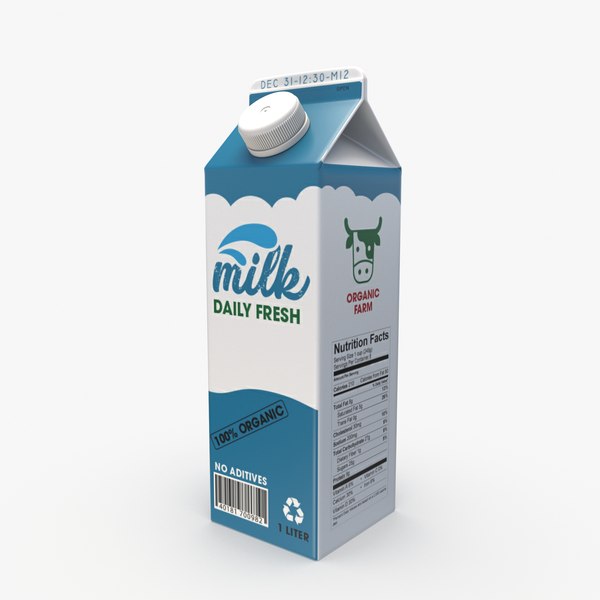 milk carton 3D model