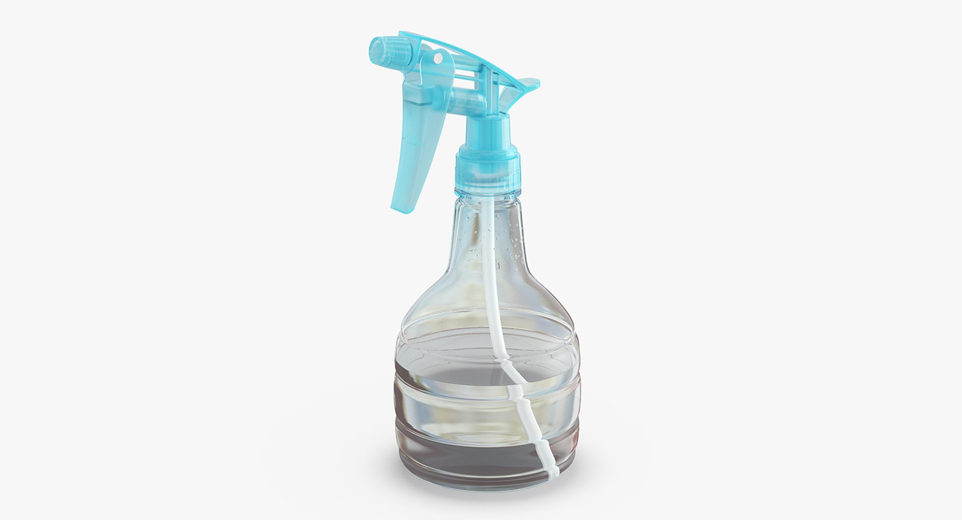 Plastic Water Spray Bottle 3D model preview