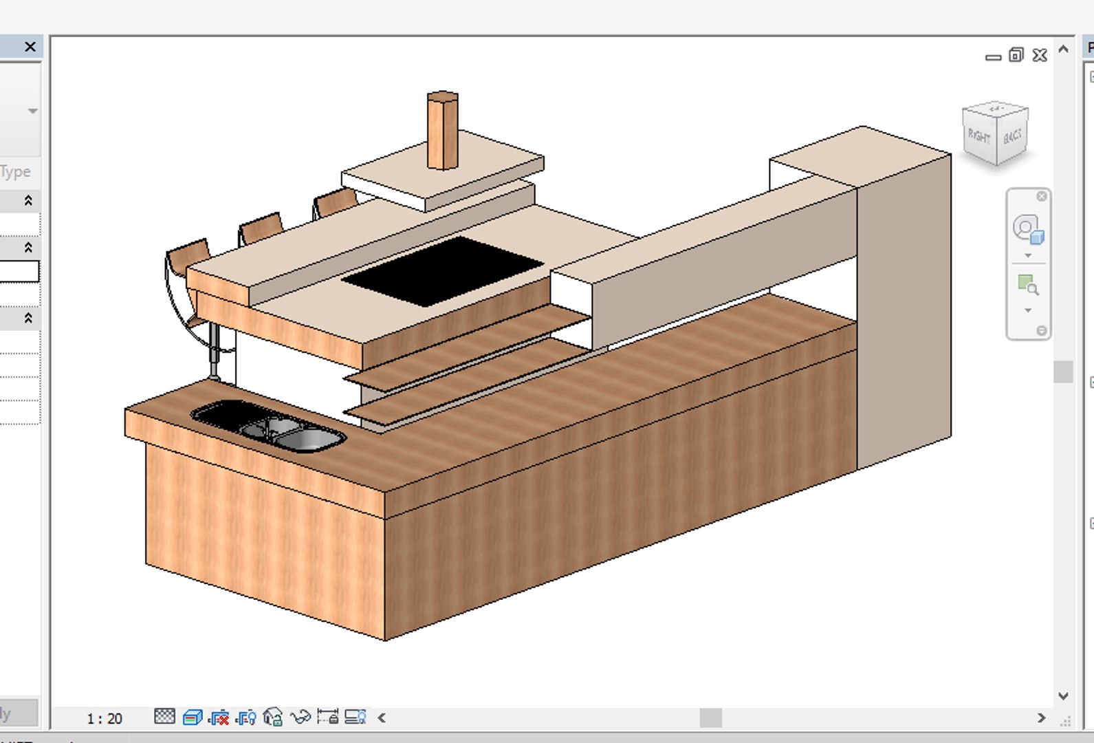 Modern Kitchen Revit 2015 3D Model - TurboSquid 1274542