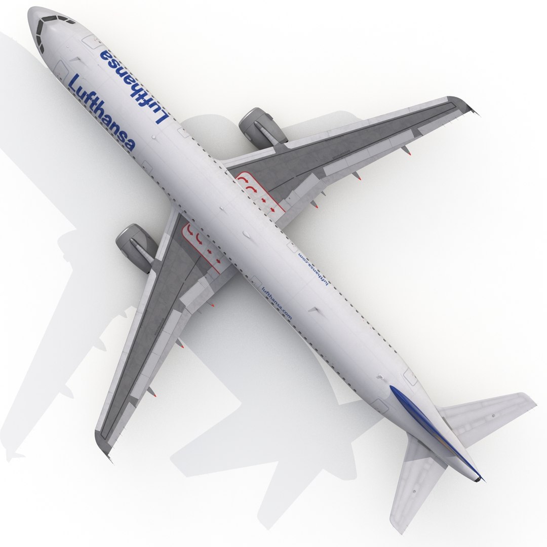 3d airbus a321 lufthansa model