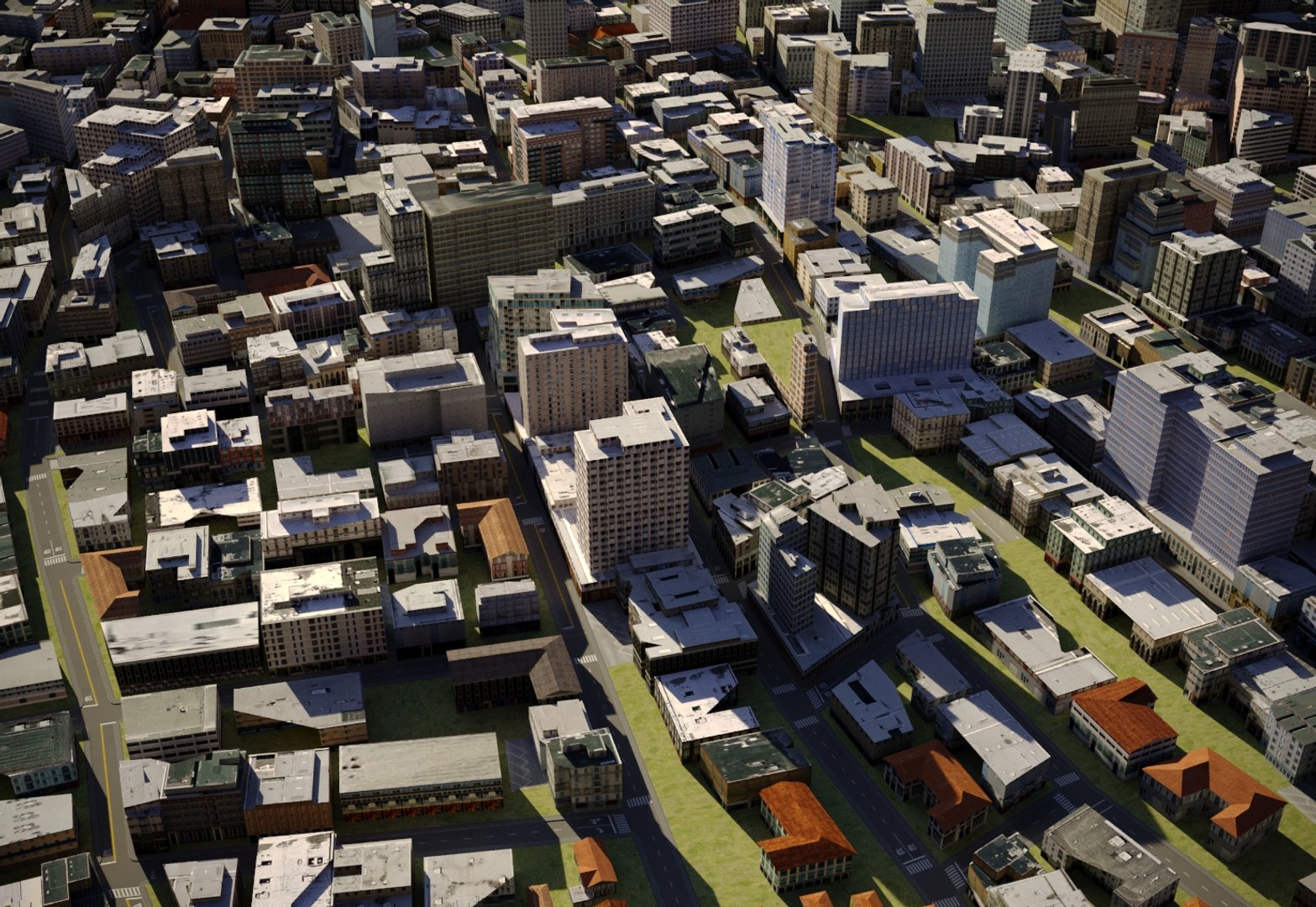 Town city cityscape 3D model - TurboSquid 1419774