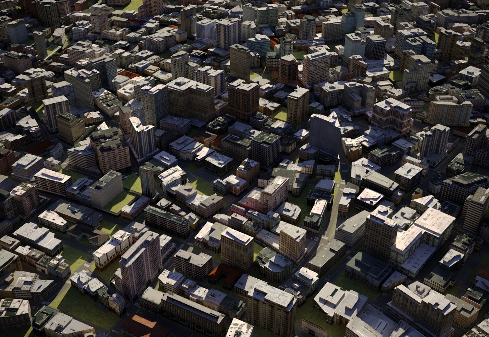 Town city cityscape 3D model - TurboSquid 1419774