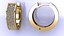 Pendientes de aro con diamantes