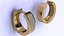 Pendientes de aro con diamantes